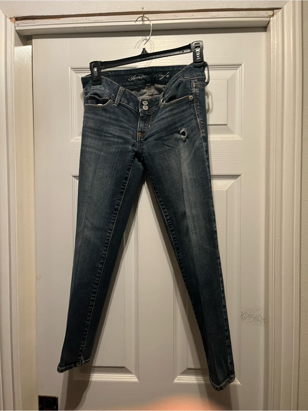 American Eagle Outfitters Dark Wash Women's Skinny Jeans - Dark Blue